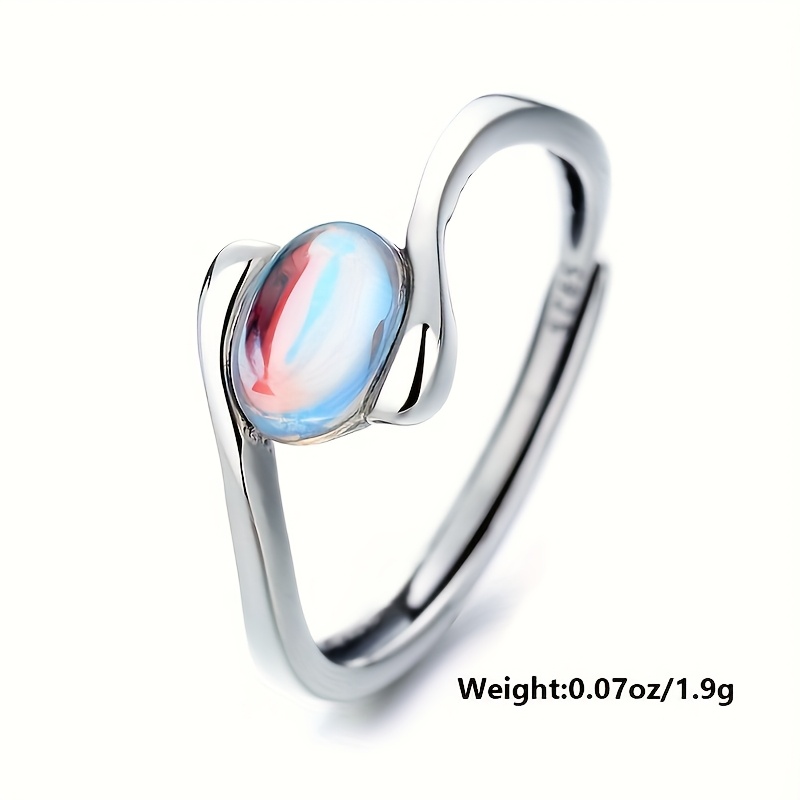 Moonstone Sterling Silver Adjustable Ring VIGG Style